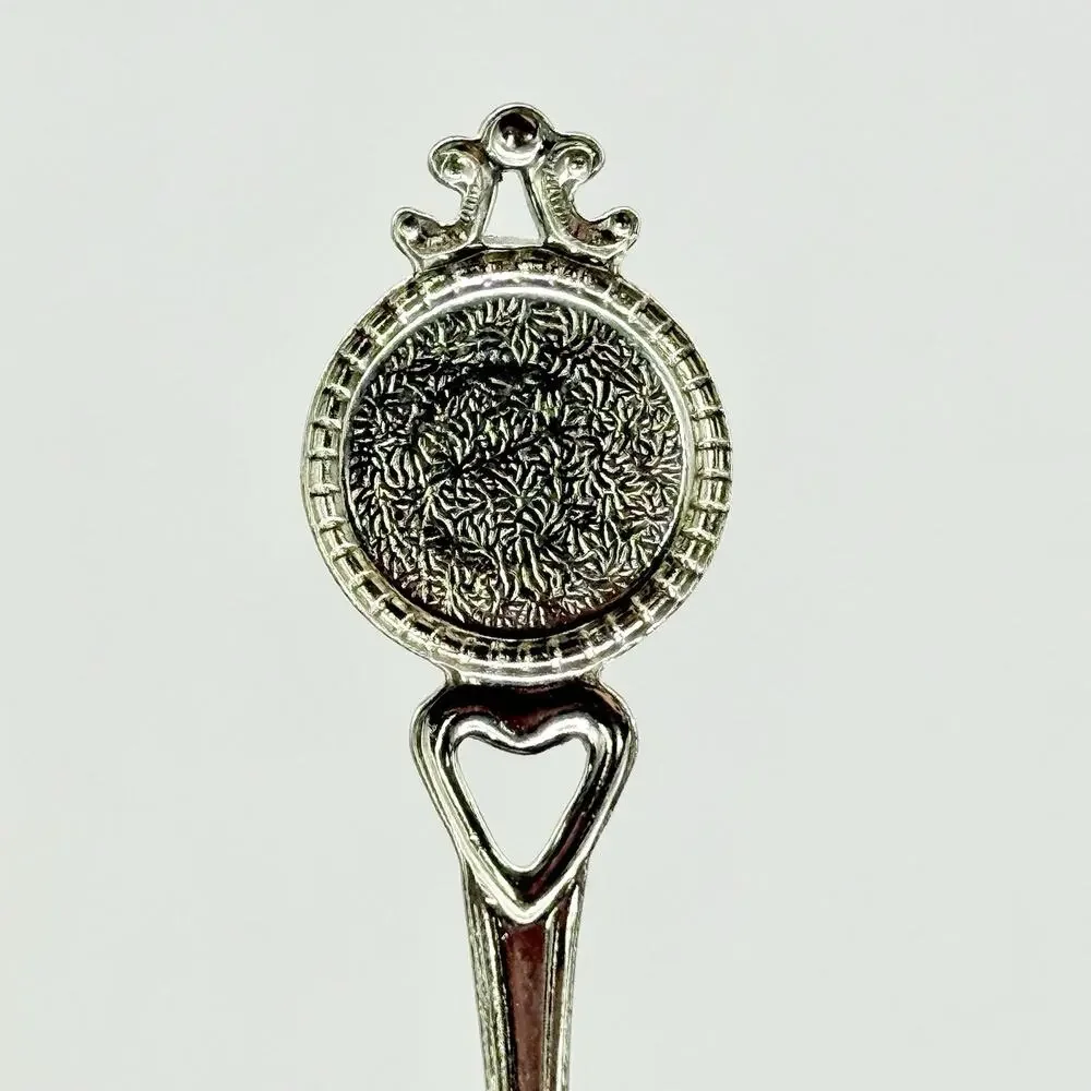 Fort USA Silver Pewter Chicago Illinois 1981 Vintage Souvenir Spoon 3.5